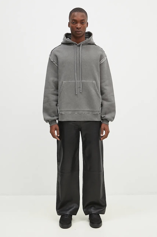 A-COLD-WALL* cotton sweatshirt Facade Hoodie ACWMW200 gray