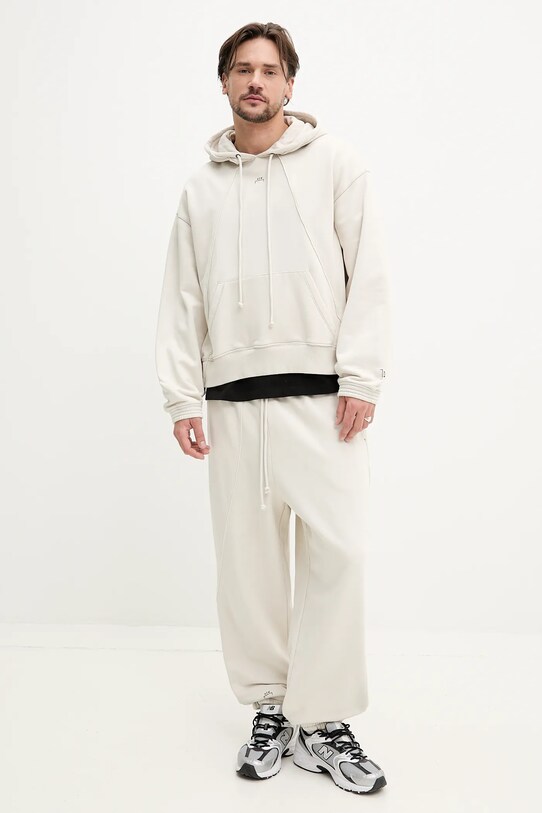 Βαμβακερή μπλούζα A-COLD-WALL* Millbank Hoodie ACWMW197 μπεζ AW24