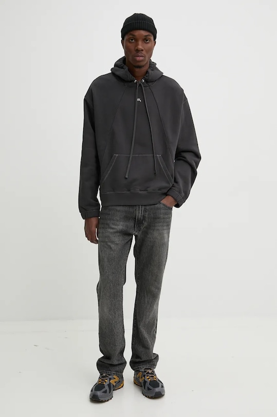 A-COLD-WALL* hanorac de bumbac Millbank Hoodie ACWMW197 gri AW24