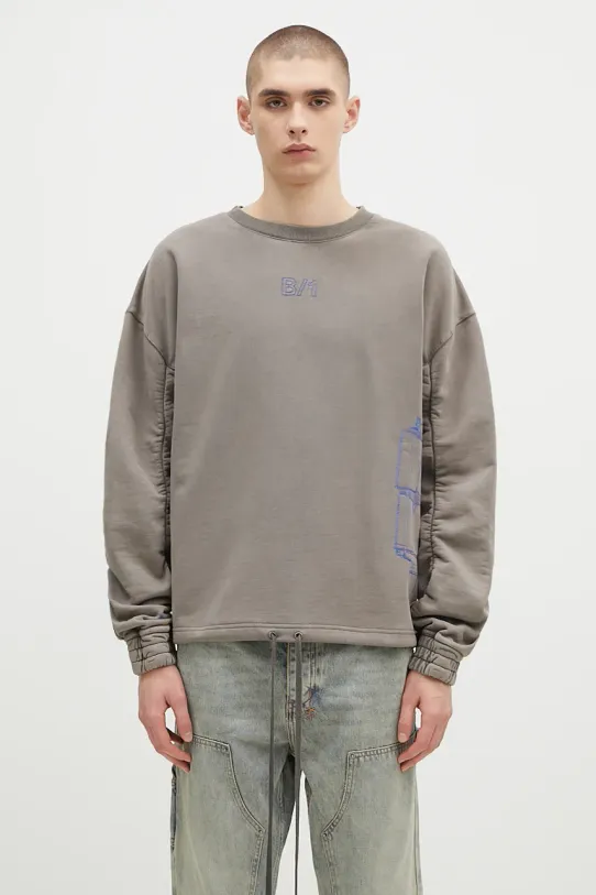 A-COLD-WALL* cotton sweatshirt Shroud Crewneck cotton gray ACWMW206