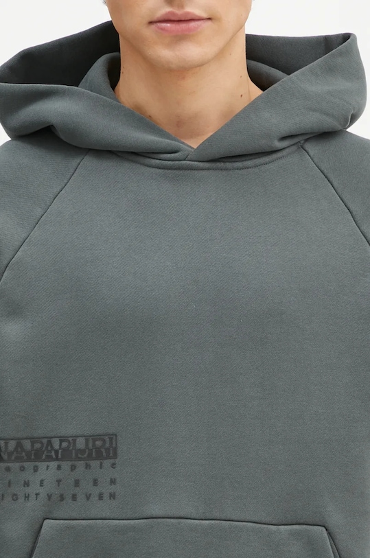 Napapijri bluza bawełniana B-Premium H zielony NP0A4I6MG1S1