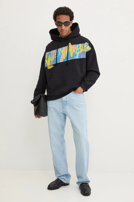 Бавовняна кофта BLUEMARBLE HO01.FL05B24 чорний AW24