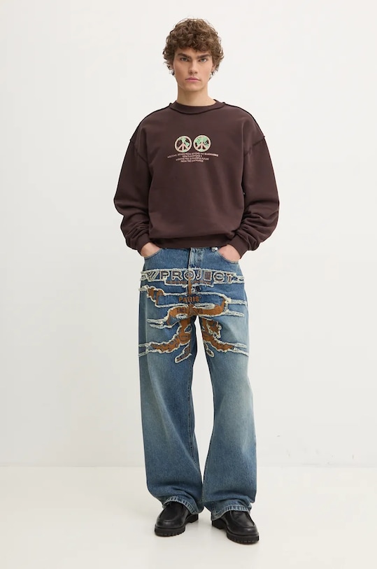 BLUEMARBLE bluza SW01.FL05B24 maro AW24