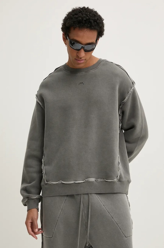 A-COLD-WALL* bluza bawełniana nadruk szary ACWMW201