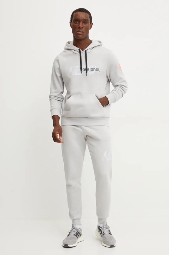 Хлопковая кофта Rossignol HERO RLNMS01 серый AW24