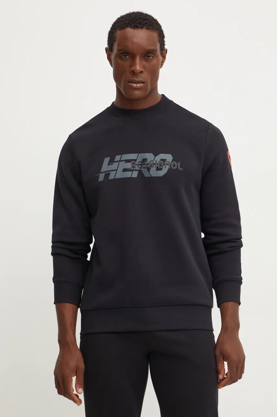 Бавовняна кофта Rossignol HERO бавовна чорний RLNMS03