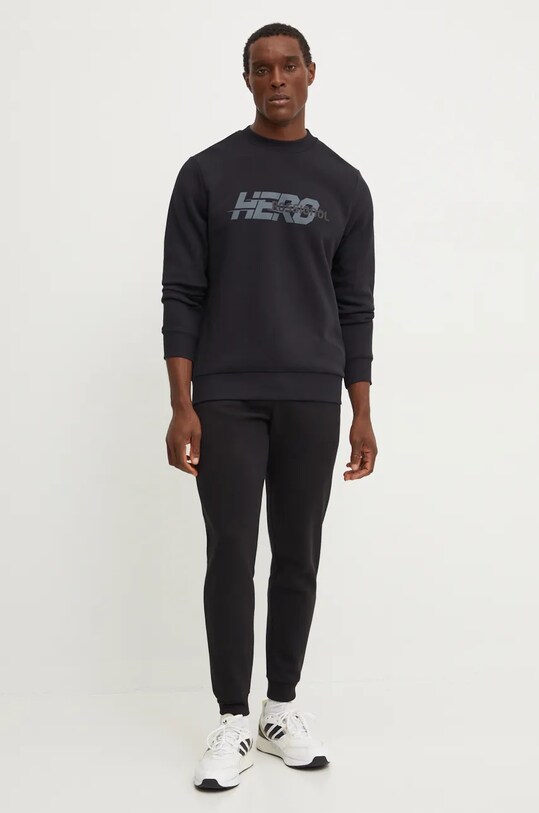 Бавовняна кофта Rossignol HERO RLNMS03 чорний AW24