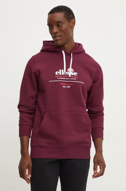 Dukserica Ellesse MVELLO s kapuljačom bordo SHX20948