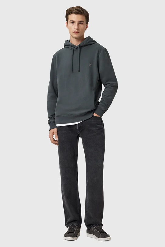 Βαμβακερή μπλούζα AllSaints RAVEN OTH HOODY M003NZ γκρί