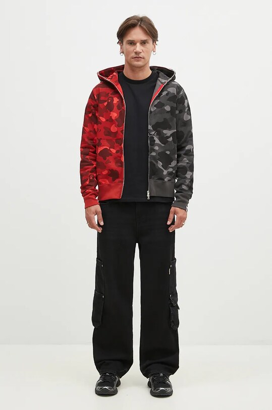 A Bathing Ape cotton sweatshirt Color Camo Separate Shark Full Zip 1K80115001