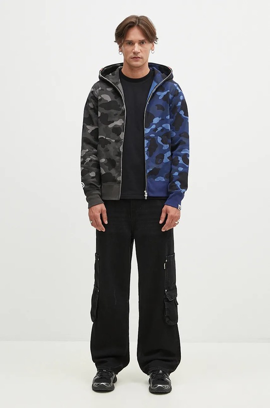 A Bathing Ape cotton sweatshirt Color Camo Separate Shark Full Zip 1K80115001