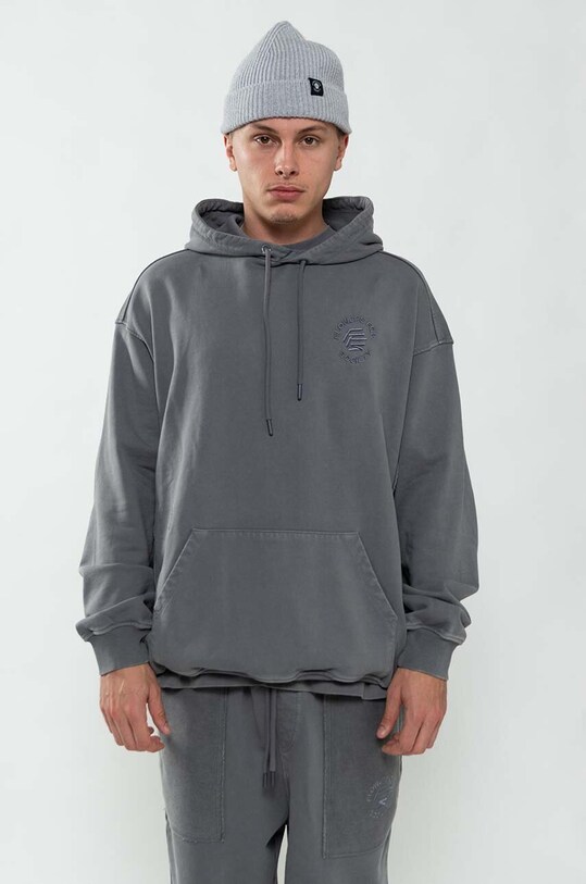 Clothing Flowers for Society cotton sweatshirt Basic Hoodie FFSAPP096 gray