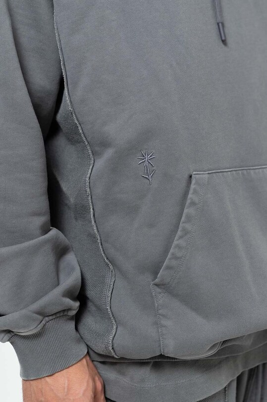 Flowers for Society cotton sweatshirt Basic Hoodie gray FFSAPP096