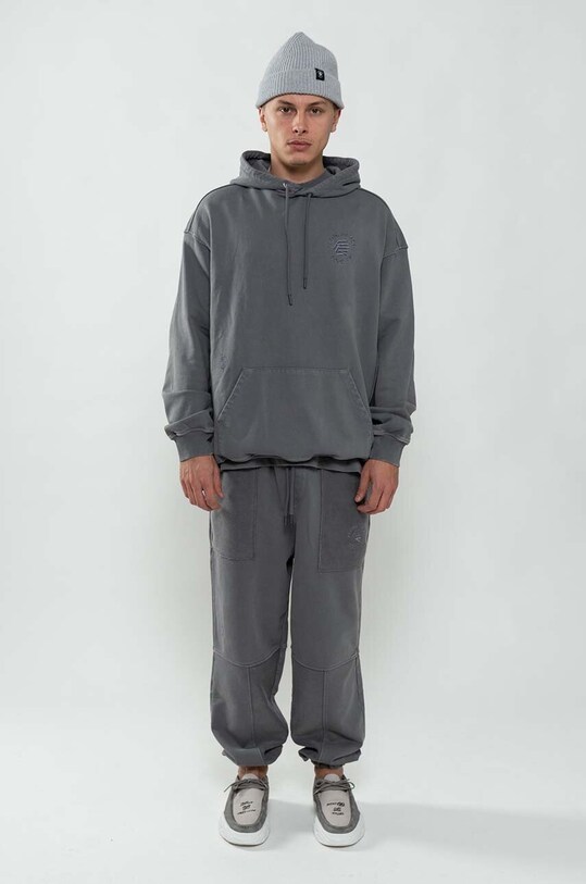 Flowers for Society cotton sweatshirt Basic Hoodie FFSAPP096 gray