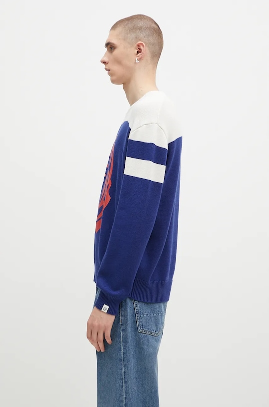 Billionaire Boys Club pulover din amestec de cașmir Astro Knitted Crewneck B24325 bleumarin AW24