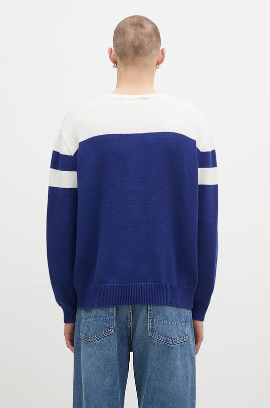 Odzież Billionaire Boys Club sweter z domieszką kaszmiru Astro Knitted Crewneck B24325 granatowy