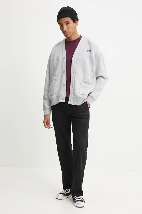 Hollister Co. bluza KI322.4156.122 gri AW24