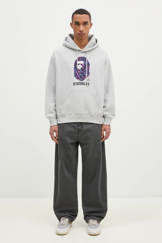 Кофта A Bathing Ape Marbling Camo By Bathing Ape Relaxed Fit 1K80114305 сірий