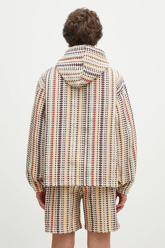 Oblečení Bavlněná mikina PLEASURES Stitch Poncho Hoodie P24F052 béžová