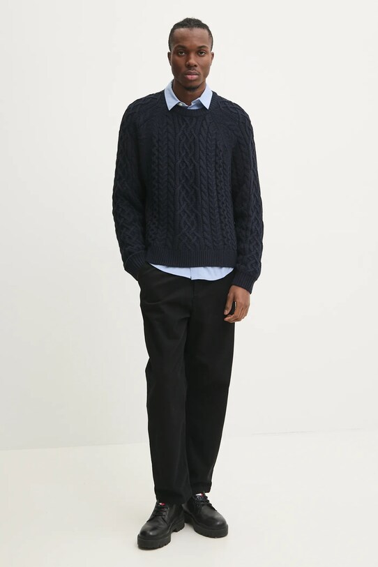 Abercrombie & Fitch sweter KI120.4189.200 granatowy AW24