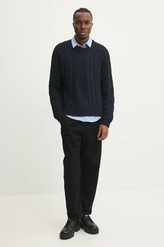 Sveter Abercrombie & Fitch KI120.4189.200 tmavomodrá AW24
