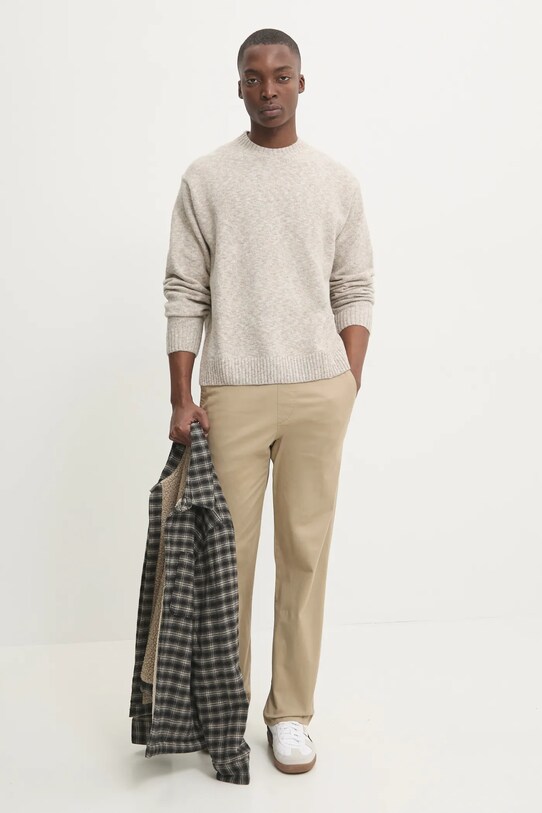 Abercrombie & Fitch sweter KI120.4190.150 beżowy AW24