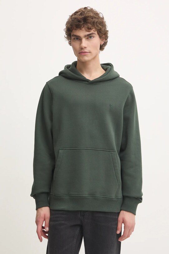 Mikina Abercrombie & Fitch s kapucňou zelená KI122.4273.330