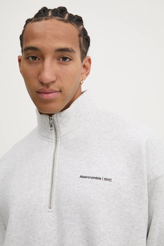 Μπλούζα Abercrombie & Fitch χωρίς κουκούλα γκρί KI122.4365.112