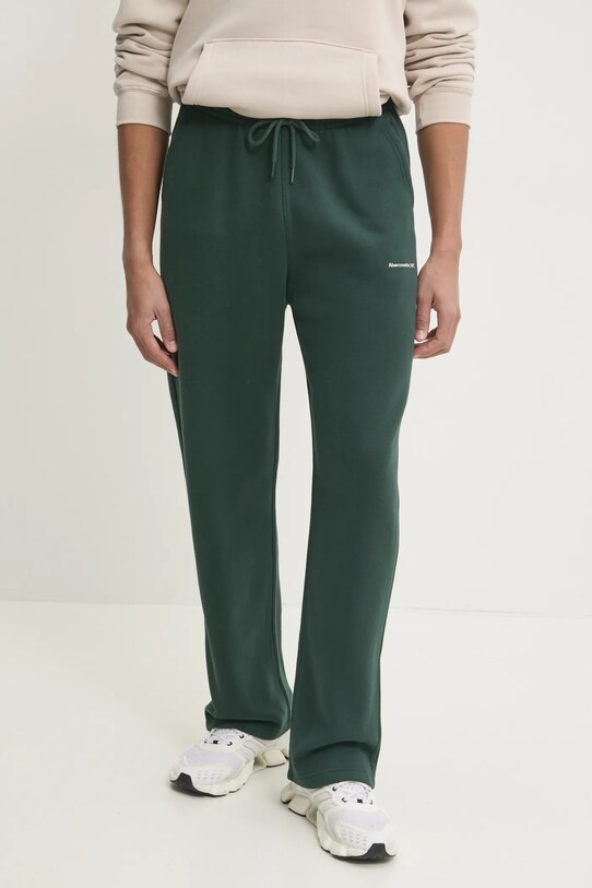 Abercrombie & Fitch spodnie dresowe dzianina zielony KI134.4089.330