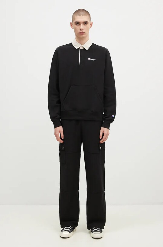 Mikina Champion Polo Neck Sweatshirt 220708 čierna