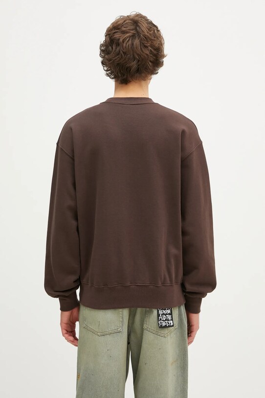 Odzież No Problemo bluza bawełniana Hard Feelings Crew Neck Sweat NP20003.02 brązowy