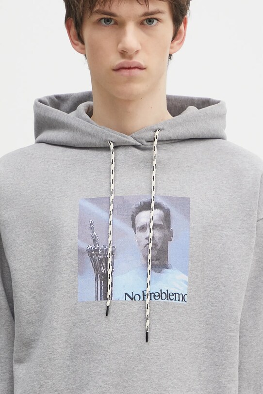 No Problemo bluza bawełniana I ll Be Back Hoodie szary NP20015.02