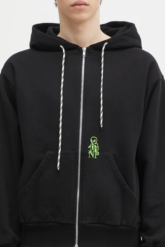No Problemo bluza bawełniana Mini Alien Zip Through Hoodie czarny NP20030.02
