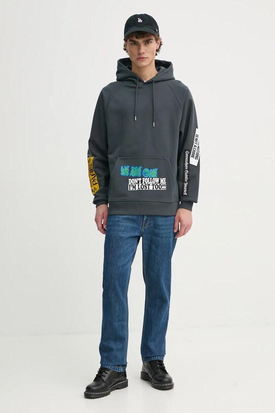 Études Studio hanorac de bumbac H24MMSWE272 gri AW24