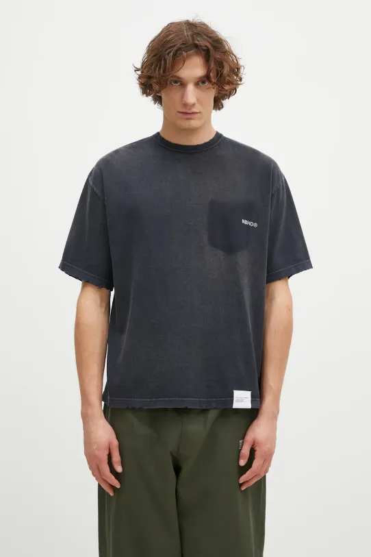 NEIGHBORHOOD cotton t-shirt Savage Crewneck SS regular navy 242FPNH.CSM06