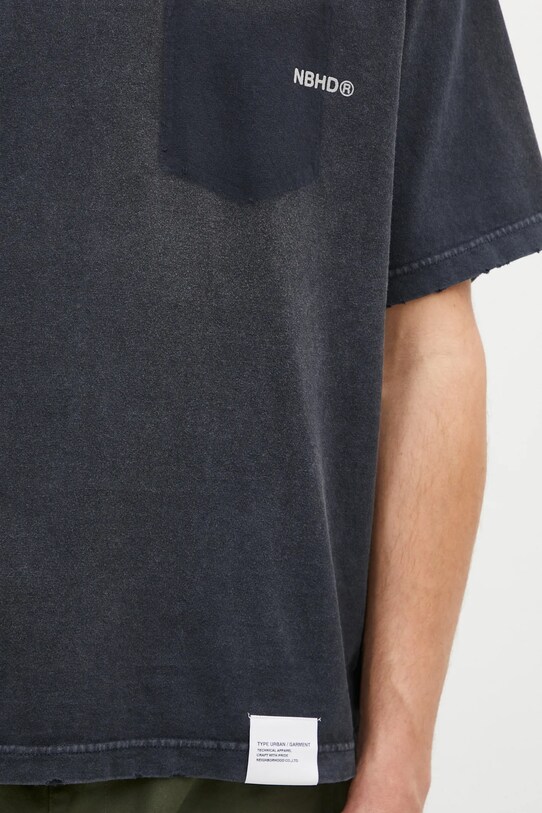 NEIGHBORHOOD tricou din bumbac Savage Crewneck SS bleumarin 242FPNH.CSM06