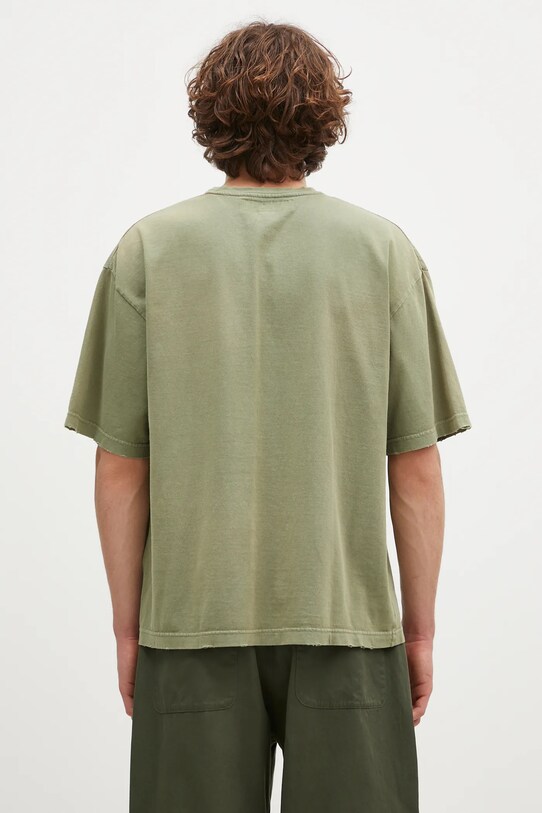 Îmbrăcăminte NEIGHBORHOOD tricou din bumbac Savage Crewneck SS 242FPNH.CSM06 verde
