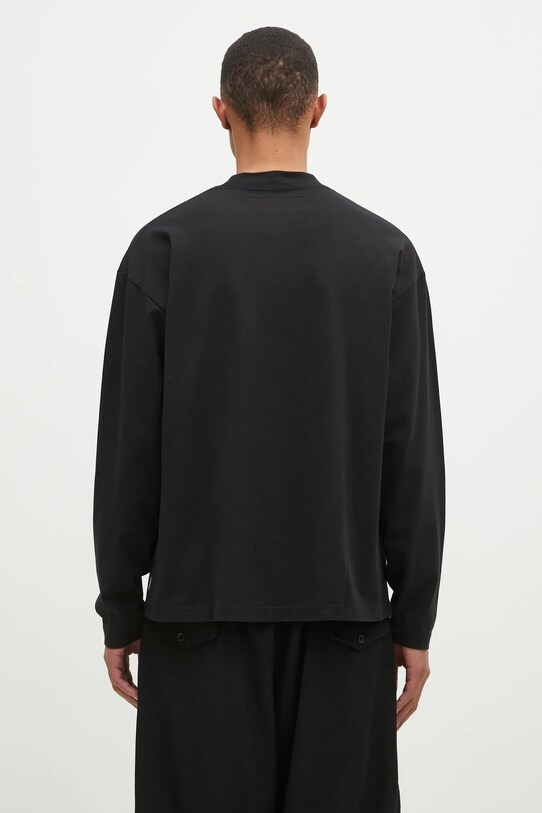 Îmbrăcăminte NEIGHBORHOOD longsleeve din bumbac ClaSSic Mockneck Longsleeve 242FPNH.CSM09 negru
