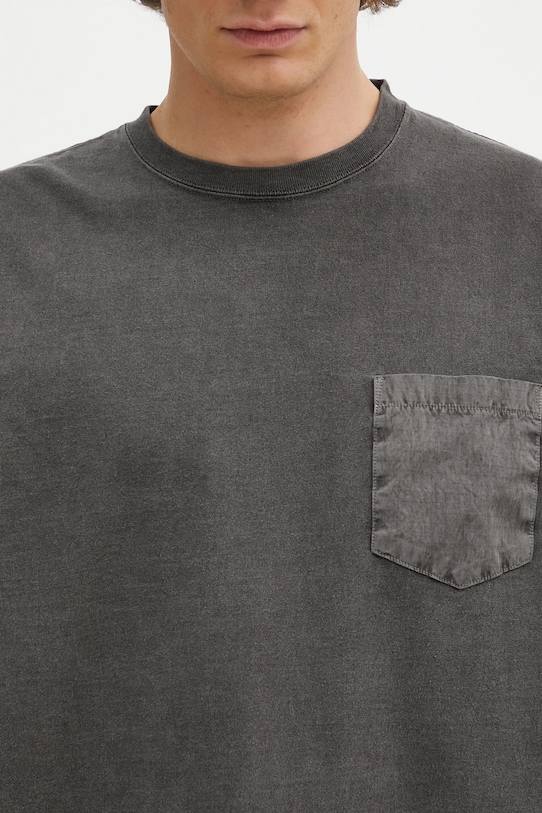 Bavlněné tričko s dlouhým rukávem NEIGHBORHOOD Pigment Dyed Crewneck Longsleeve šedá 242UNNH.CSM03