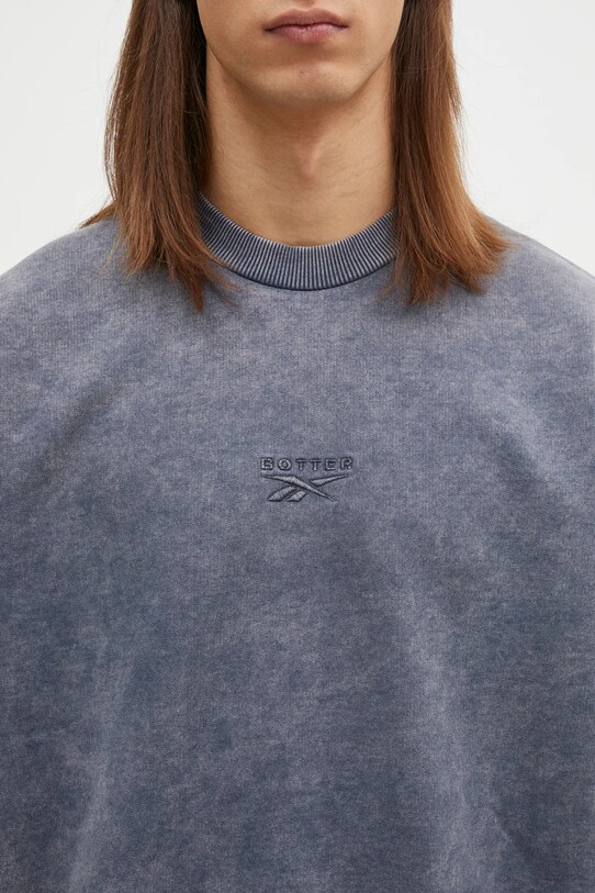 Reebok LTD cotton sweatshirt Trompe L Oeil Crewneck navy RMBA00DC99JER0014600