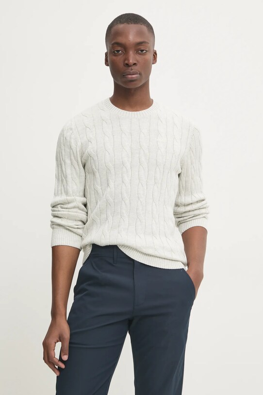 Hollister Co. pulover KI320.4050.102 gri AW24