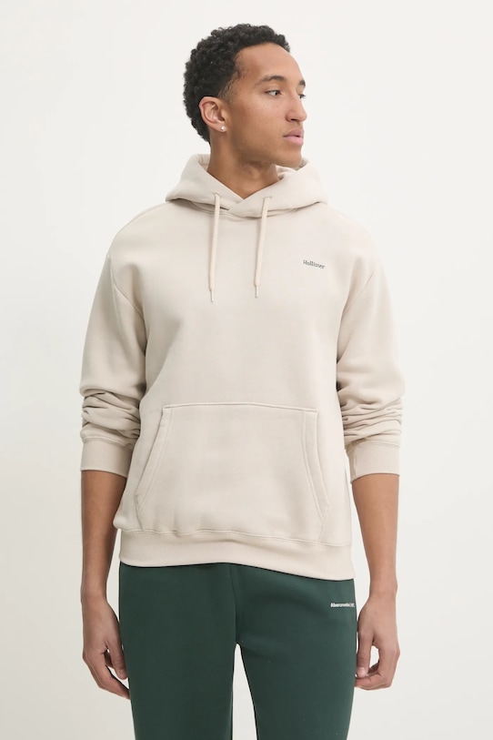 Mikina Hollister Co. s kapucňou béžová KI322.4176.400