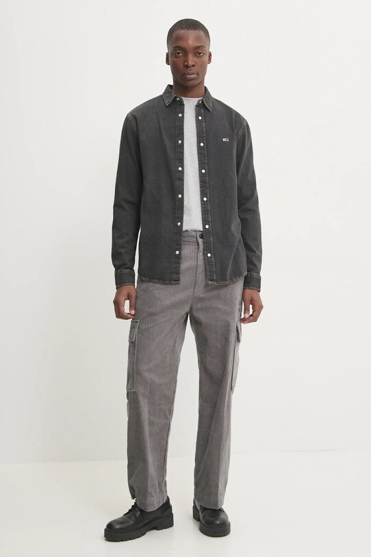 Hollister Co. longsleeve din bumbac KI324.4198.122 gri AW24