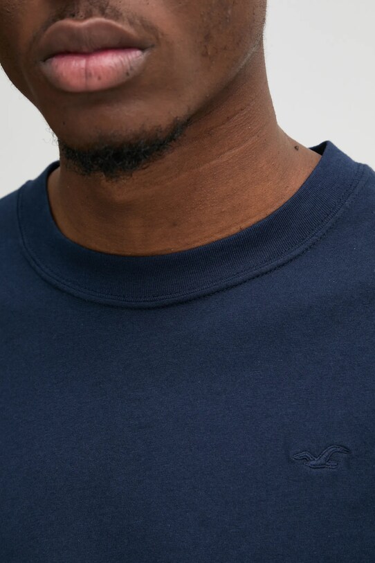 Hollister Co. longsleeve din bumbac KI324.4198.200 bleumarin