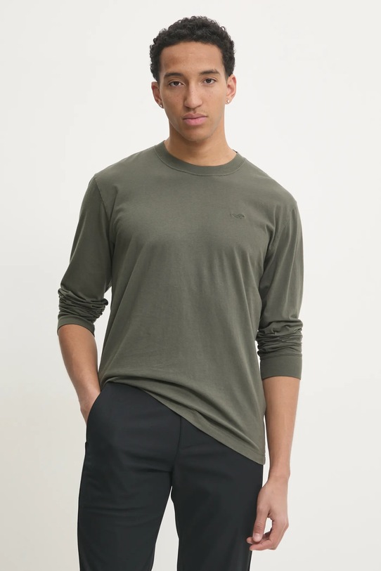 Hollister Co. longsleeve din bumbac uni verde KI324.4198.330