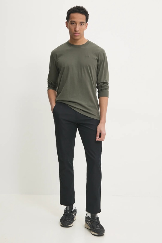 Hollister Co. longsleeve din bumbac KI324.4198.330 verde AW24