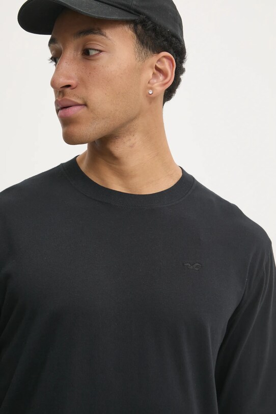 Hollister Co. longsleeve din bumbac KI324.4198.900 negru AW24