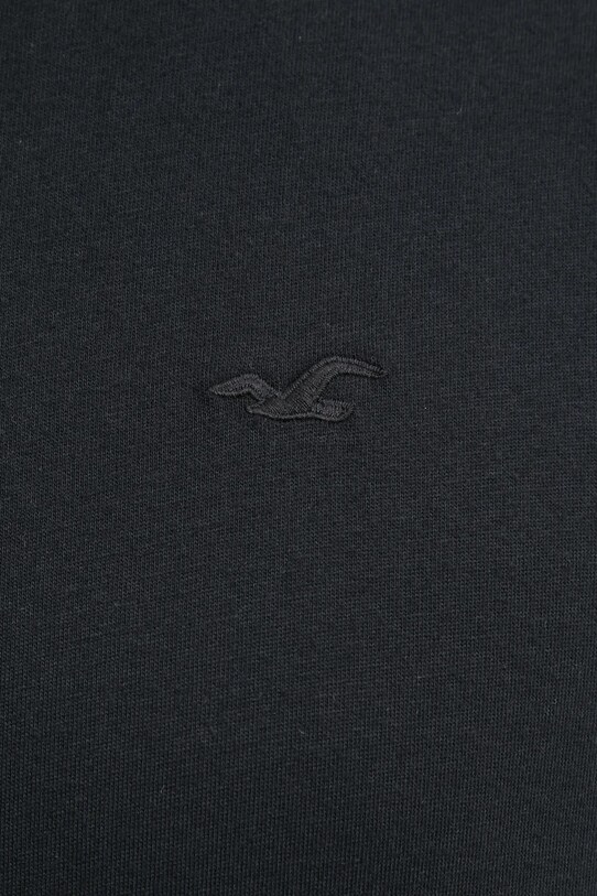 Hollister Co. longsleeve din bumbac negru KI324.4198.900