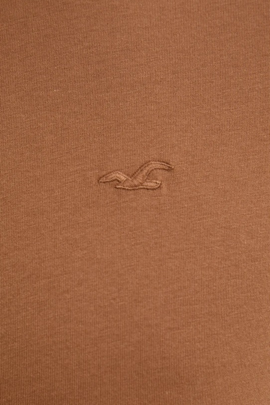 Bavlněné tričko Hollister Co. KI324.4206.430 hnědá