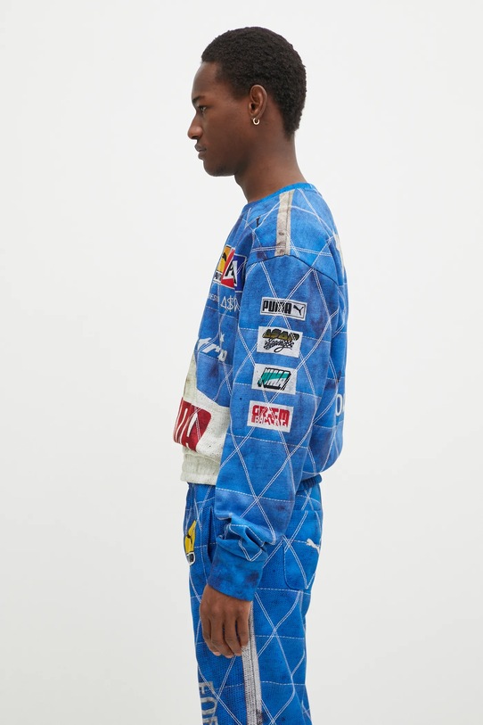 Mikina Puma Puma x A$AP ROCKY Quilted Sweat Shirt 631125 modrá AW24